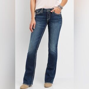 Silver Jeans Co.® Suki Dark Wash Thick Stitch Bootcut Jean